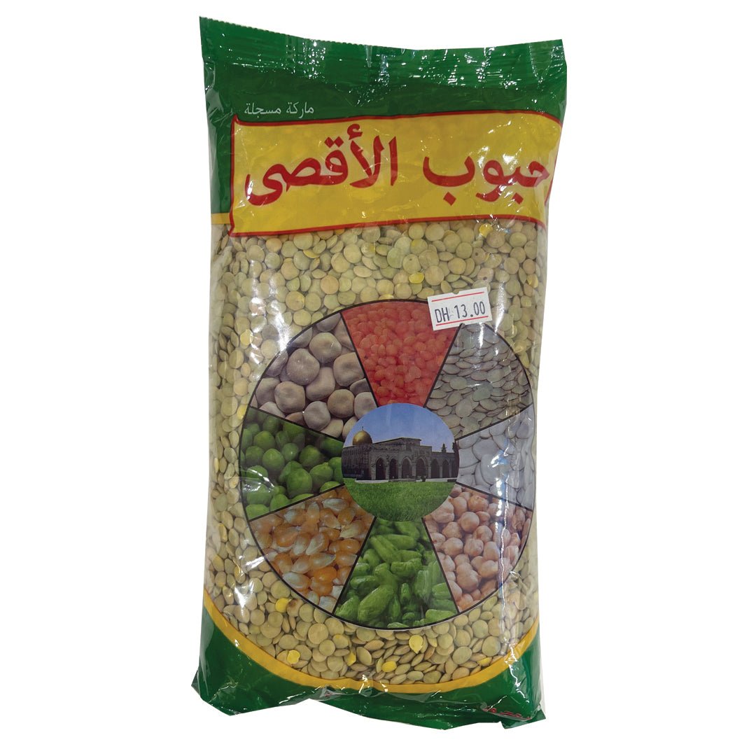 Al Aqsa Green Large Lentil 1Kg | الاقصى عدس حب - 2kShopping