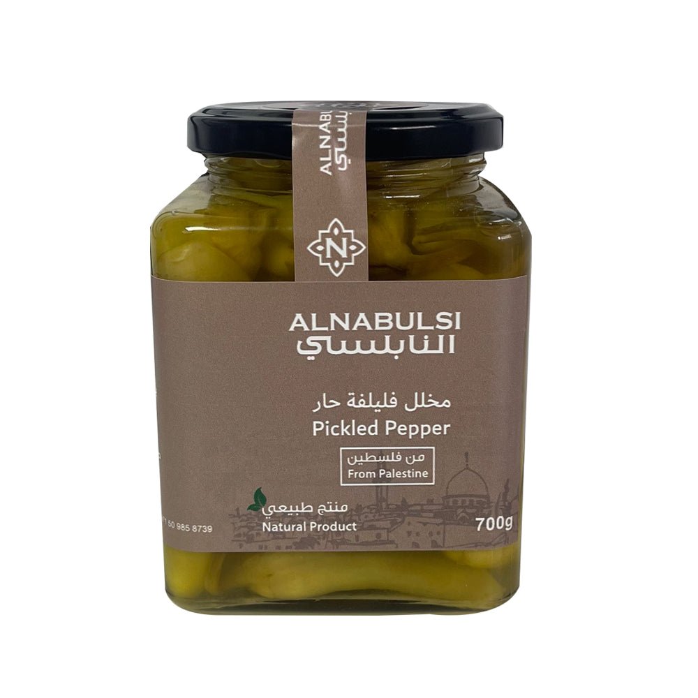Al Nabulsi Pickled Pepper Palestine 700g | النابلسي مخلل فليفلة حار - 2kShopping