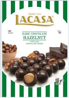 Lacasa Dark Chocolate Hazelnut 125g | لاكازا شوكولاتة غامقة بالبندق - 2kShopping