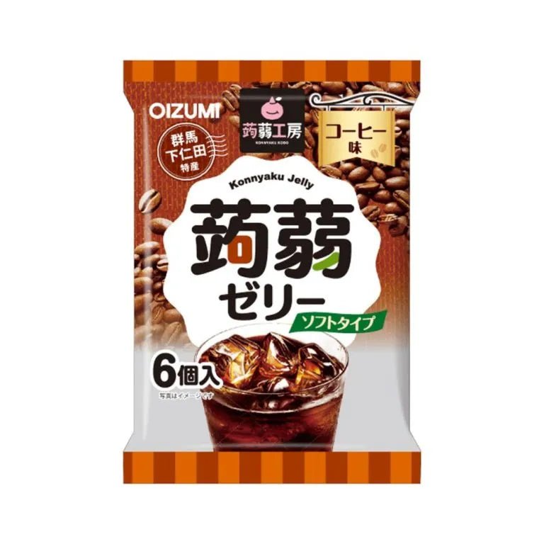 Japanese Konnyaku Jelly Coffee Flavor 6Pcs | جيلي ياباني بطعم القهوة - 2kShopping