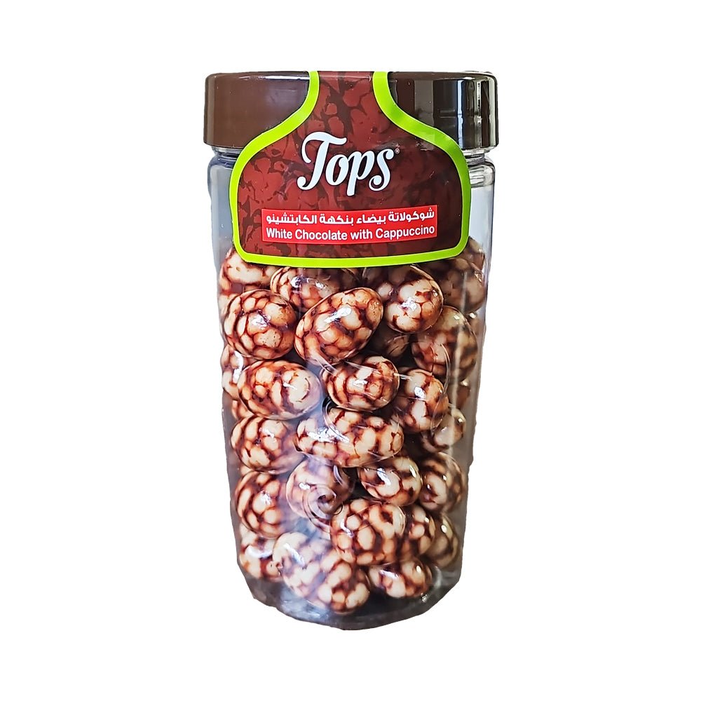 Tops Dragee White Chocolate with Cappucino 230g | توبس شوكولا دراجيه بالكابتشينو - 2kShopping