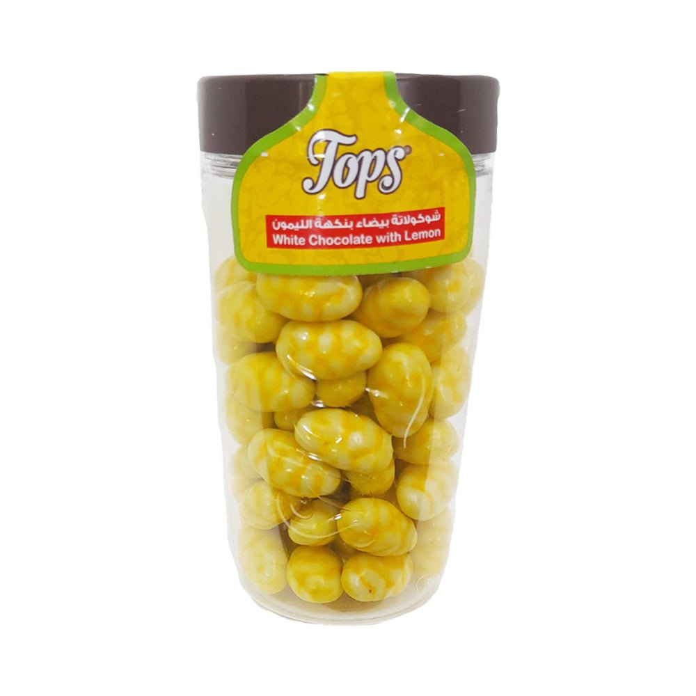 Tops Dragee White Chocolate with Lemon 230g | توبس شوكولا دراجيه بالليمون - 2kShopping