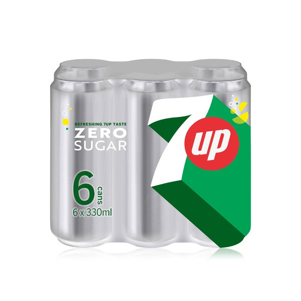 7Up Free Carbonated Soft Drink Cans 330ml Pack of 6