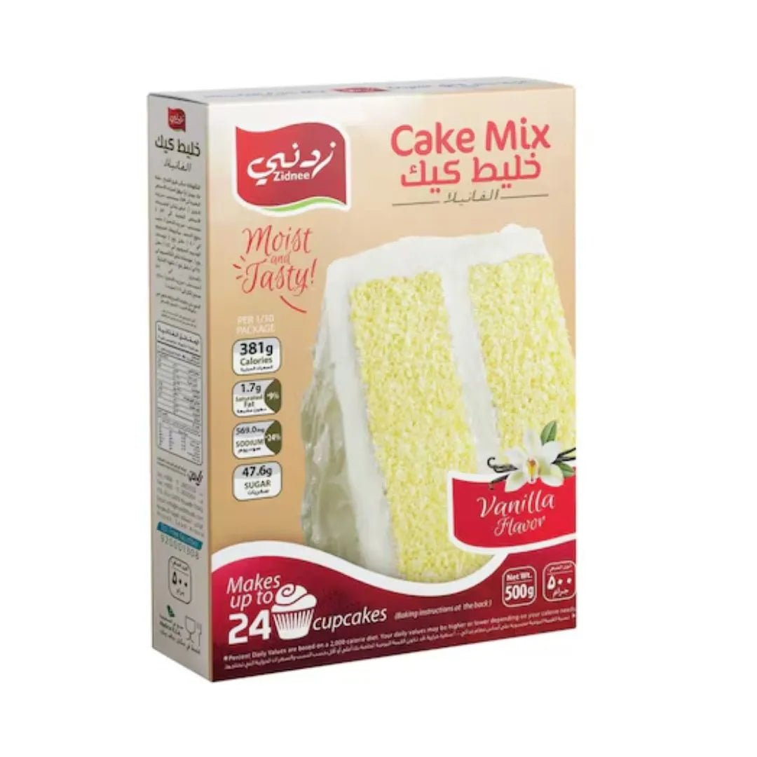 Zidnee Cake Mix Vanilla 500g | زيدني خليط كيك بالفانيللا - 2kShopping