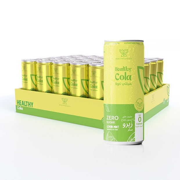 Healthy Lemon Mint Zero 30 x 250ml | هيلثي مشروب غازي الليمون والنعنع - 2kShopping