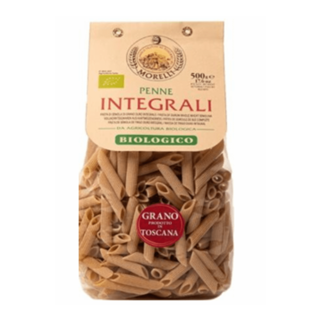 Organic Durum Wheat Semolina (Whole Wheat) Penne Pasta 500g | معكرونة بيني بسميد القمح القاسي العضوي (قمح كامل) - 2kShopping