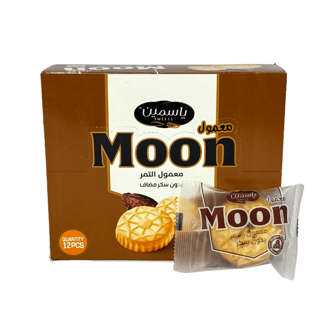 Moon Maamoul Date No added Sugar 12 x 35g | مون معمول التمر بدون سكر - 2kShopping
