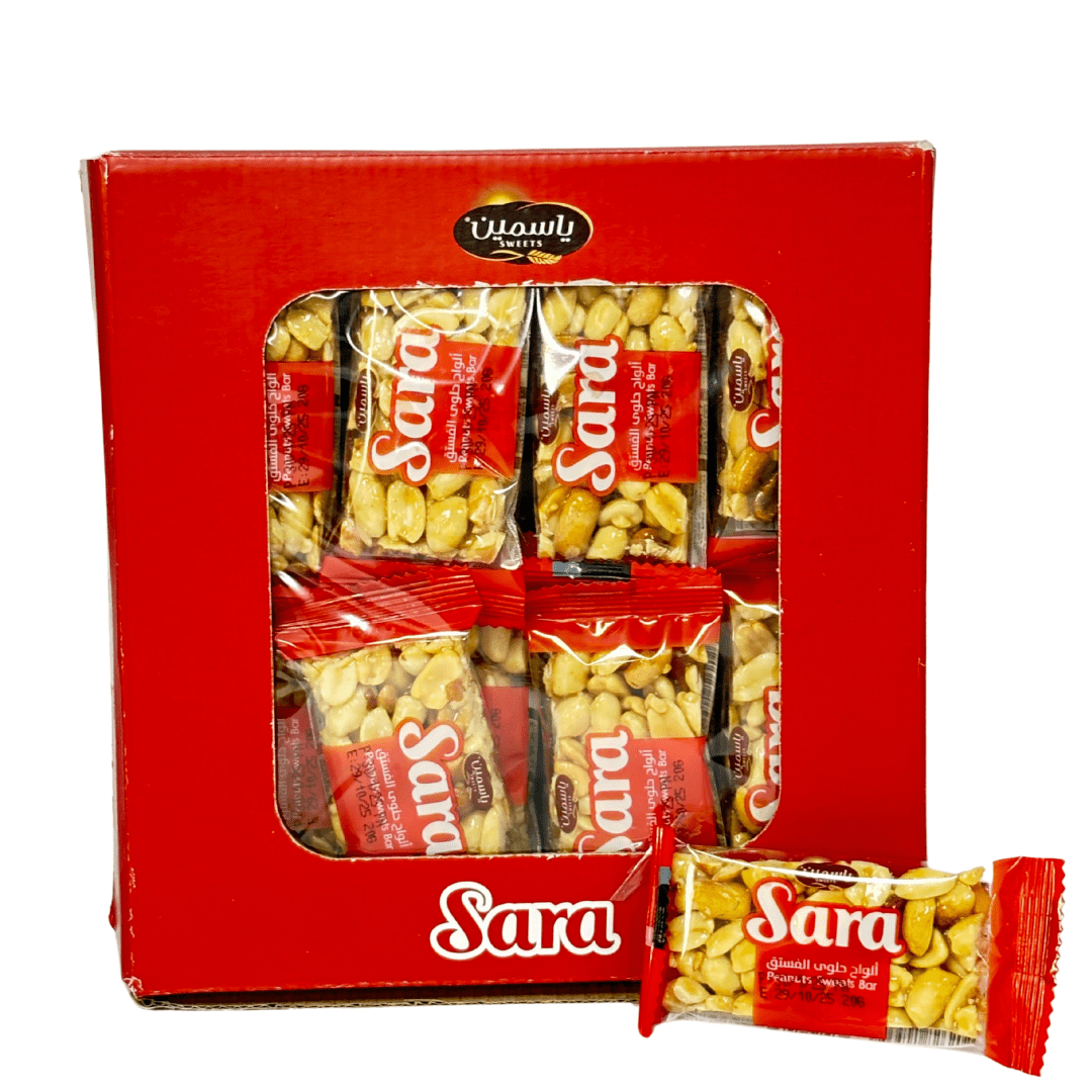 Sara Peanuts Sweets Bars 32 x 20g Expiry Date (29/10/25)| سارة حلوى الفستق - 2kShopping