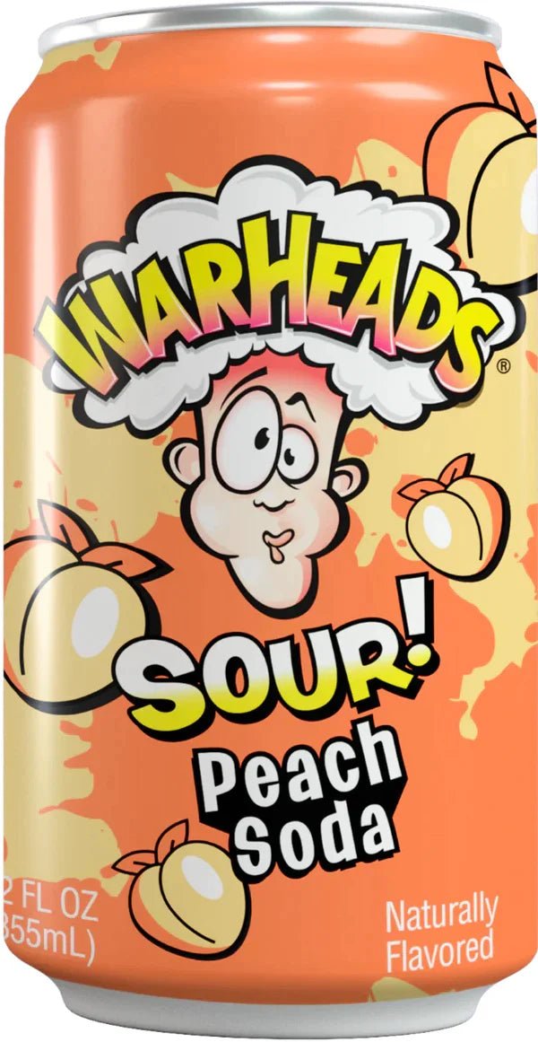 Warheads Sour Peach Soda 355ml | وور هيدز بنكهة الخوخ الحامض - 2kShopping