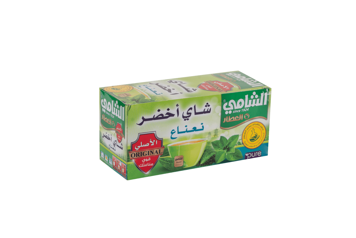 AL Shami Green Tea Mint CTN 24 Pack | الشامي شاي أخضر ونعنع - 2kShopping