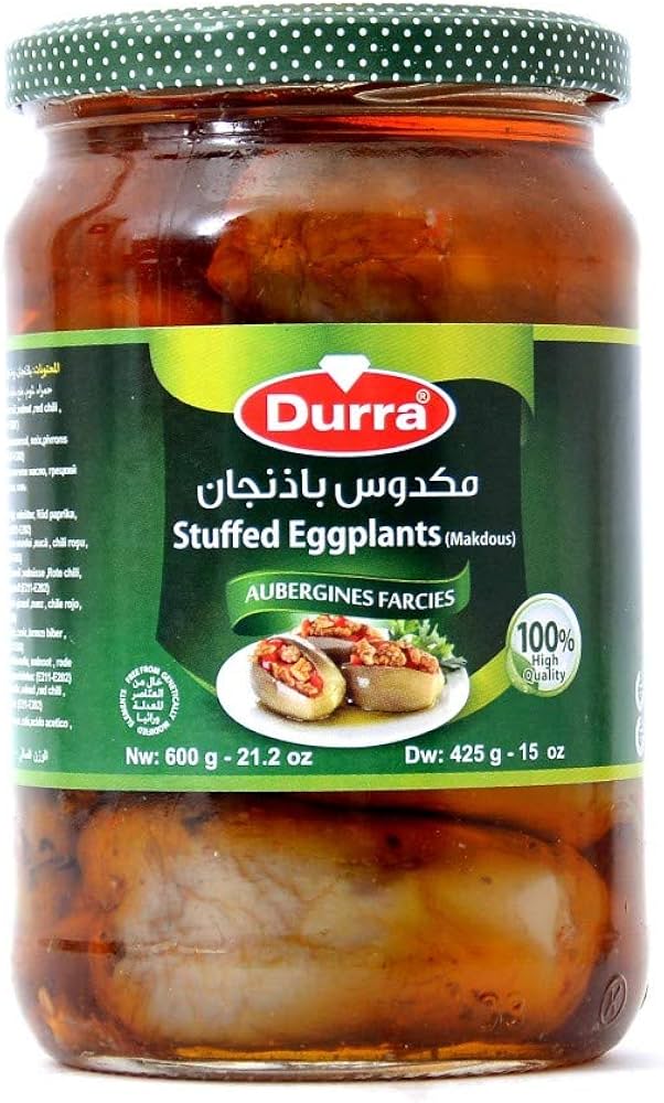 Durra Makdoos Stuffed Eggplant 600g | الدرة مكدوس باذنجان
