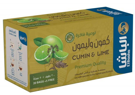 El-Basha Cumin & Lemon Tea 25's|الباشا شاي كمون ليمون