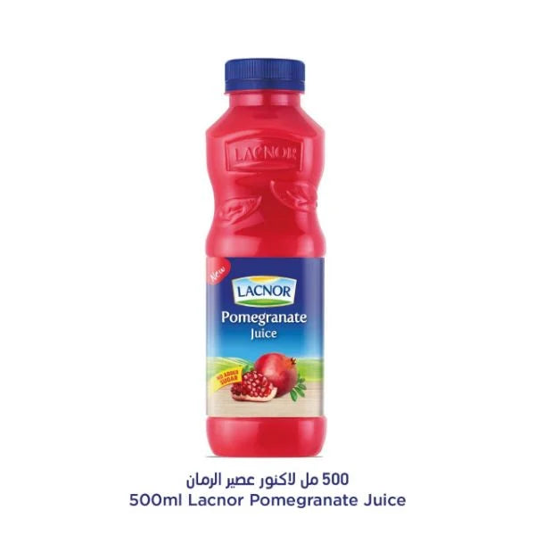 Lacnor 100% Pomegranate 500ml | لاكنور نكتار الرمان