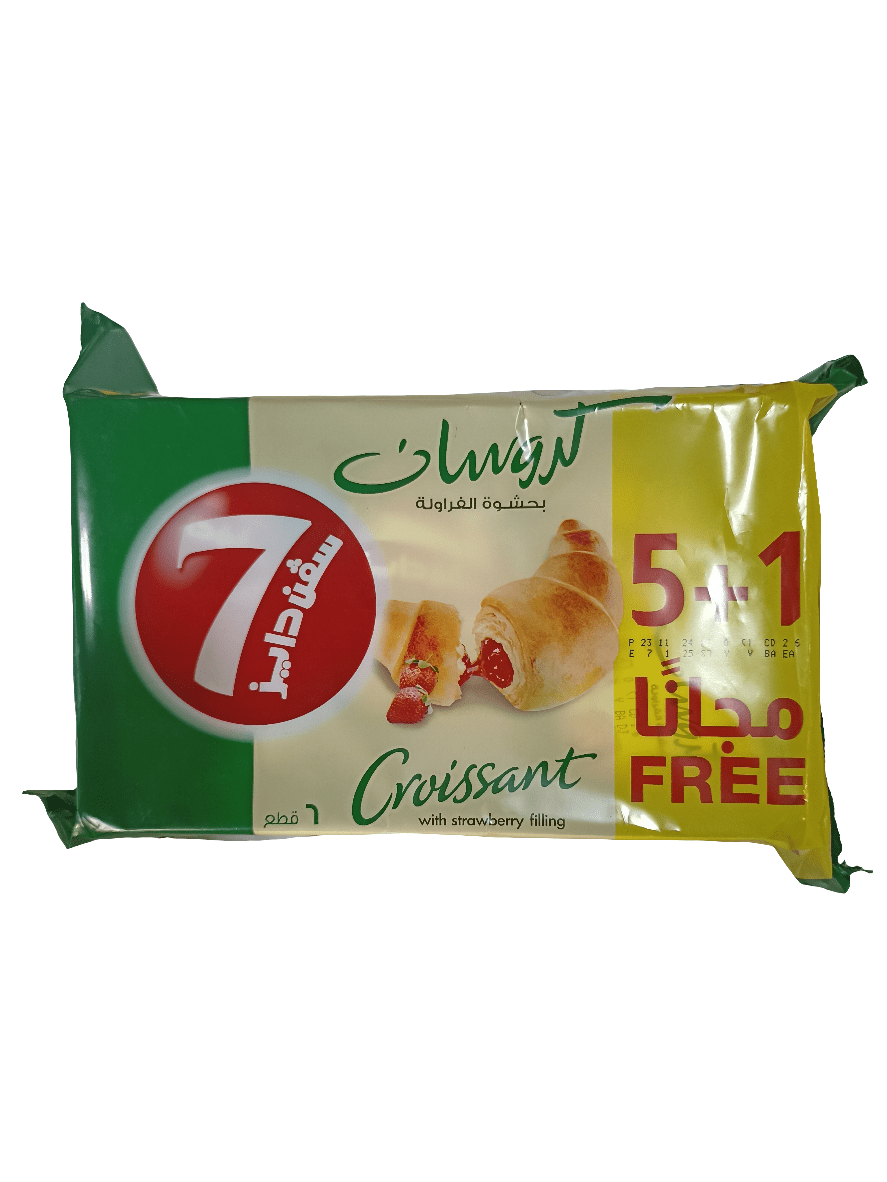7Days Croissant Strawberry 6 x 55g | كرواسون الفراولة - 2kShopping