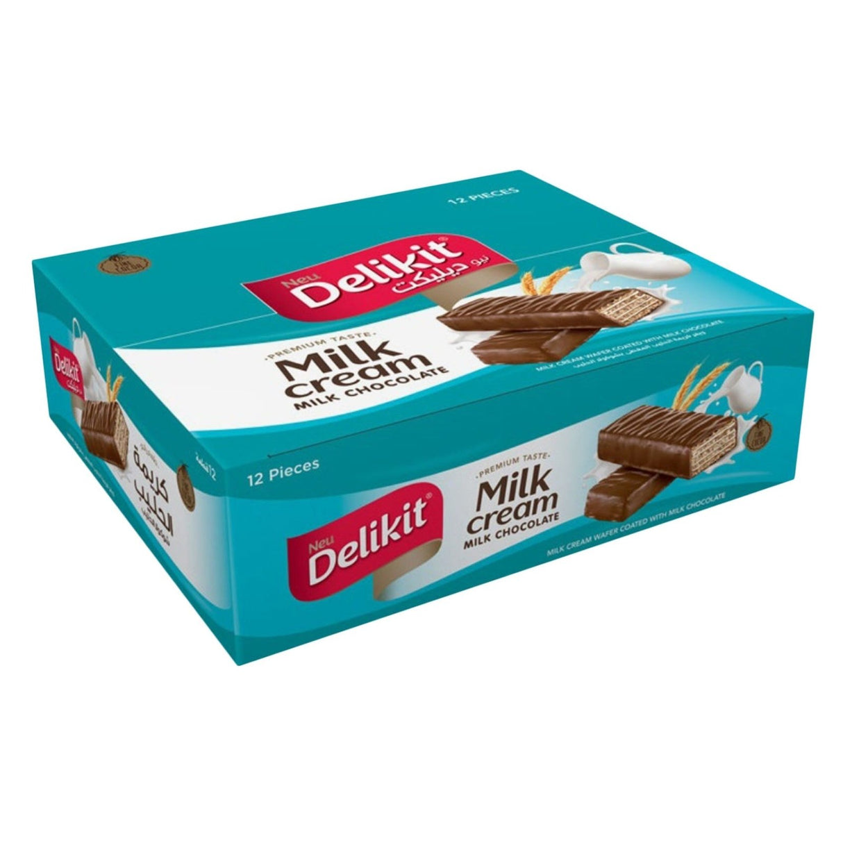 Katakit Delikit Milk Cream Wafer 12 x 40g | ديليكت ويفر بكريمة الحليب - 2kShopping