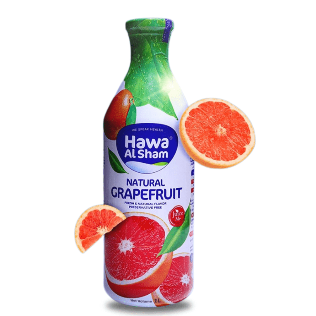 Hawa Al Sham Natural Juice Grapefruit 1L | هوى الشام عصير جريب فروت طبيعي - 2kShopping