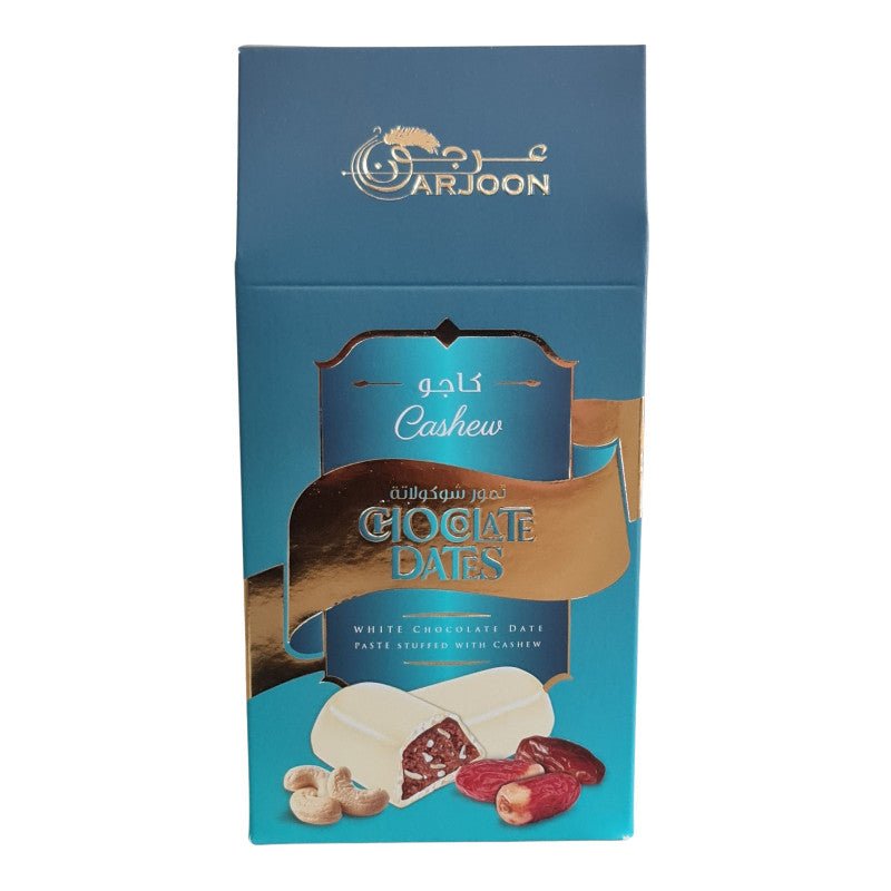 Arjoon White Choclate Dates with Cashew 200g | عرجون تمر بالشكولاتة البيضاء والكاجو (Exp:21/02/2026) - 2kShopping