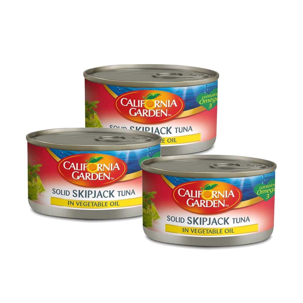 California Garden Solid Tuna Pack of 3 x 170g | كاليفورنيا جاردن تونا قطع