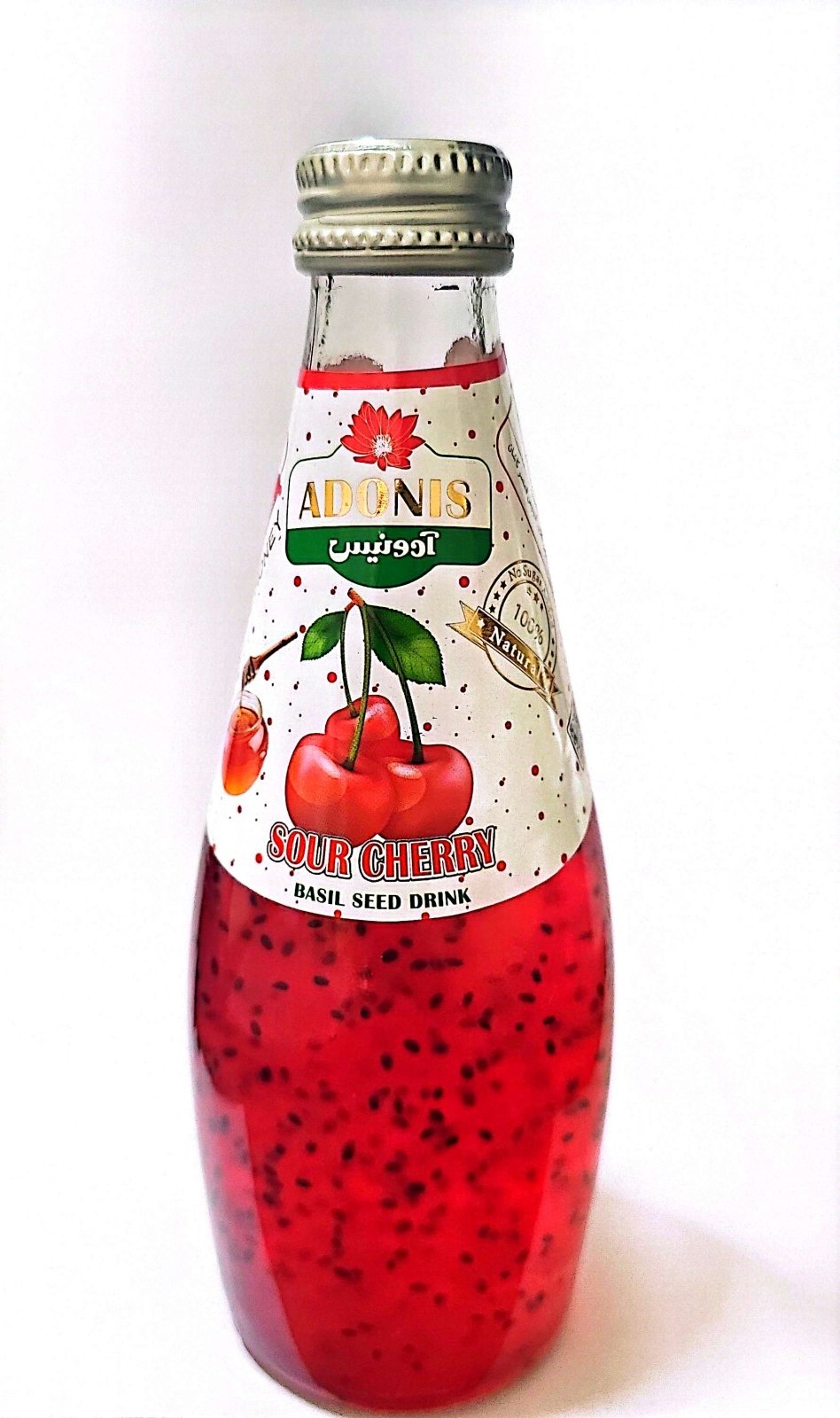 Adonis Honey Basil Seed Sour Cherry 300 ml| أدونيس العسل بذور الريحان الكرز الحامض - 2kShopping