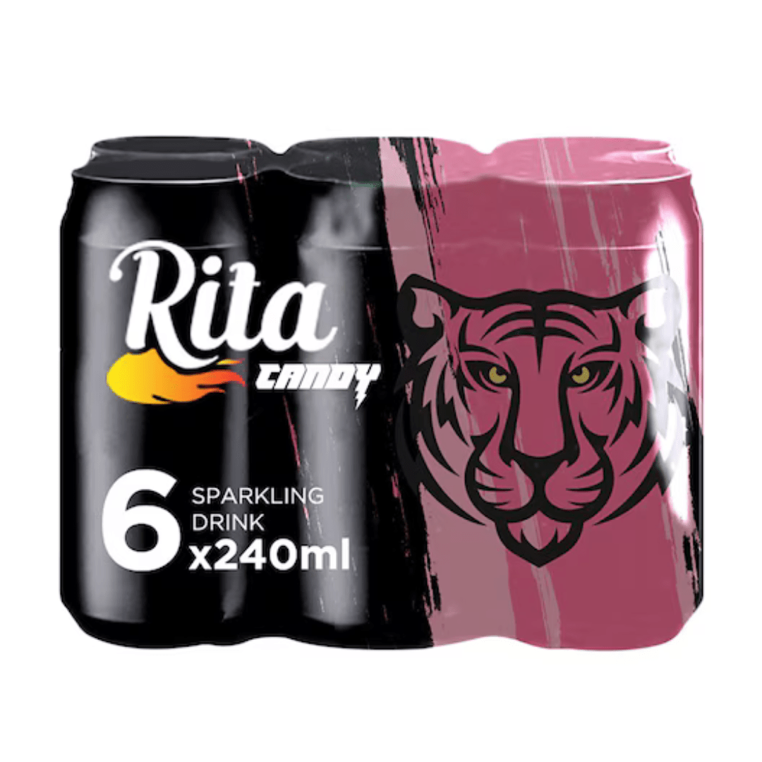 Rita Sparkling Drink Candy Can 6X240ml | ريتا مشروب غازي بطعم الكاندي - 2kShopping
