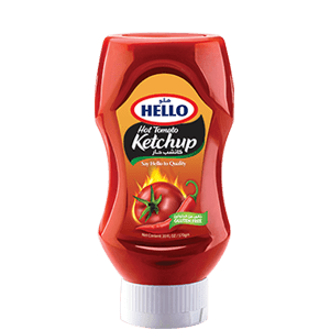 Hello Hot Ketchup 12 x 570g | هلو صلصة الكاتشب الحار - 2kShopping