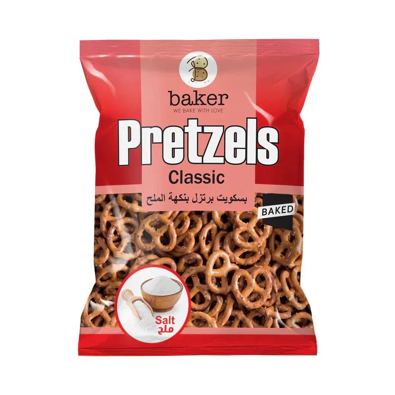 Baker Pretzels Classic Salt Biscuits 300g | بسكوت برتزل مالح - 2kShopping