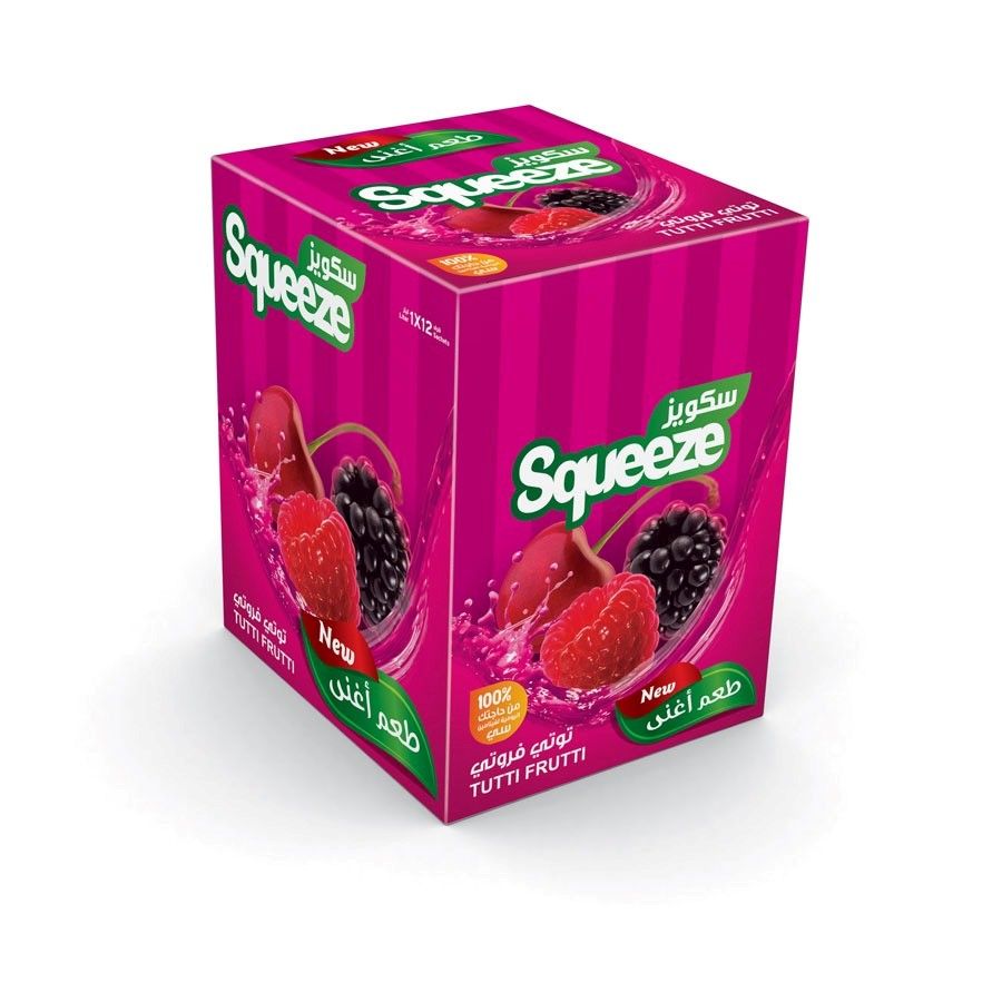 Squeeze Tutti Frutti Instant Drink 12 x 30g | سكويز شراب التوت - 2kShopping