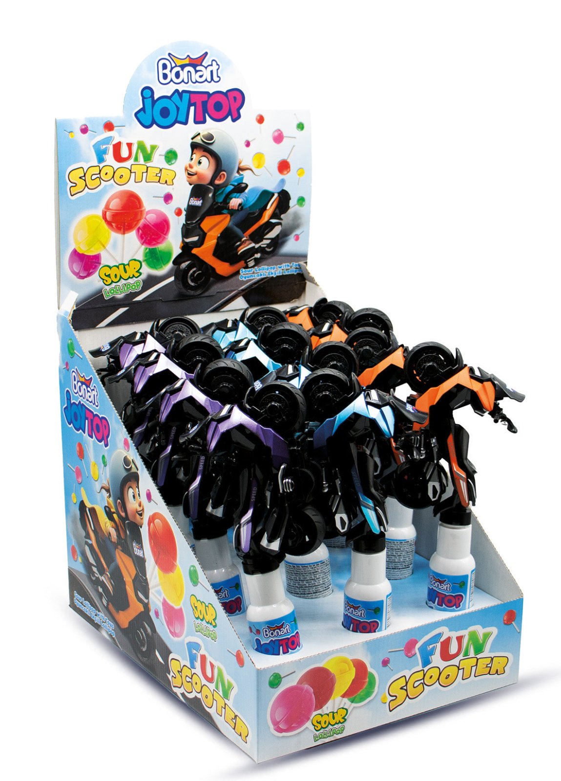 Joytop Fun Scooter Lollipop with Toy 11g | جوي توب سكوتر المرح مع مصاصة - 2kShopping