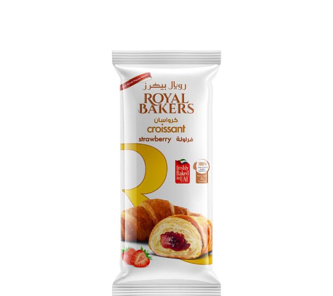 Royal Bakers Croissant Strawberry 65g | رويال بيكرز كرواسون بالفراولة - 2kShopping