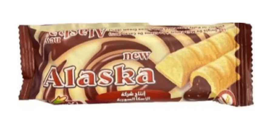 Alaska Puffy Corn Fingers 24 x 10g Exp:(9/12/2025)| الاسكا اصابع الذرة بالشوكولاتة - 2kShopping