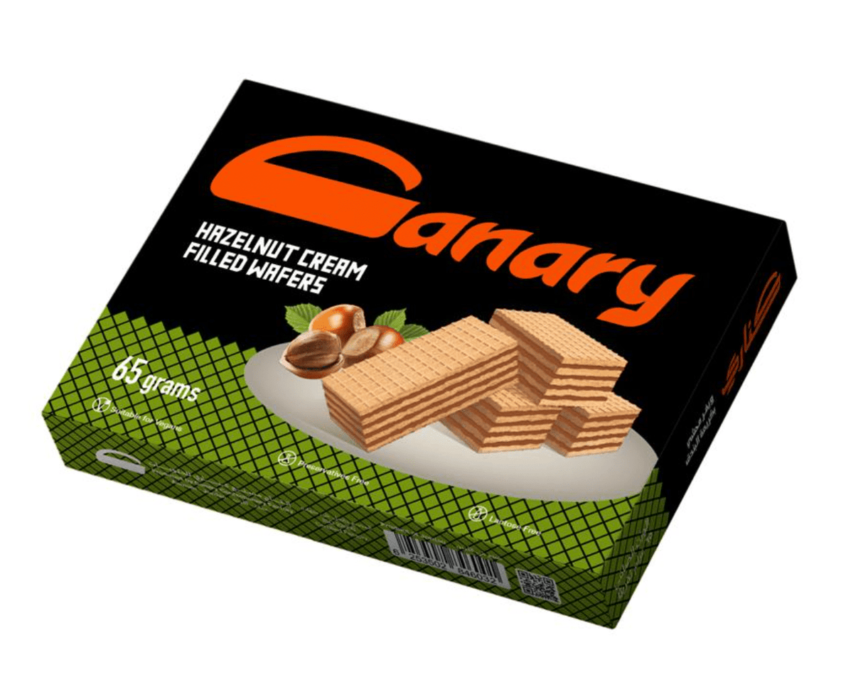 Canary Wafer with Hazelnut Cream 65g | بسكويت كناري كبير بالبندق - 2kShopping