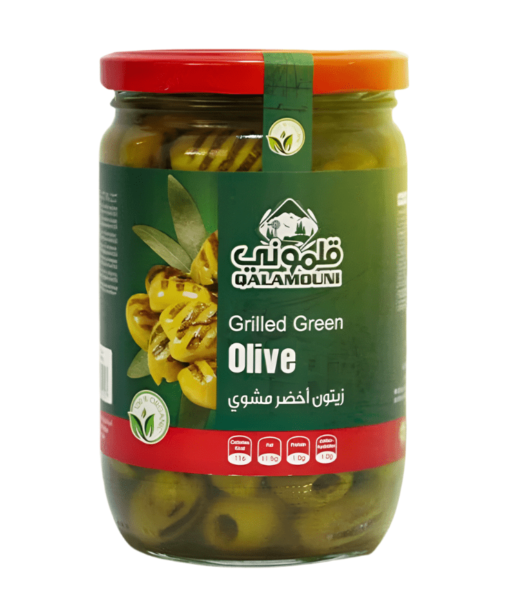 Qalamouni Grilled Green Olives 660g | قلموني زيتون مشوي - 2kShopping