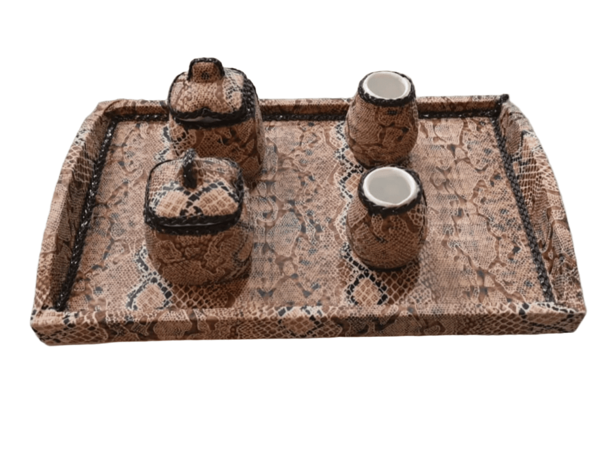 Leather & Ceramic Mate Set | طقم جلد للمتة - 2kShopping