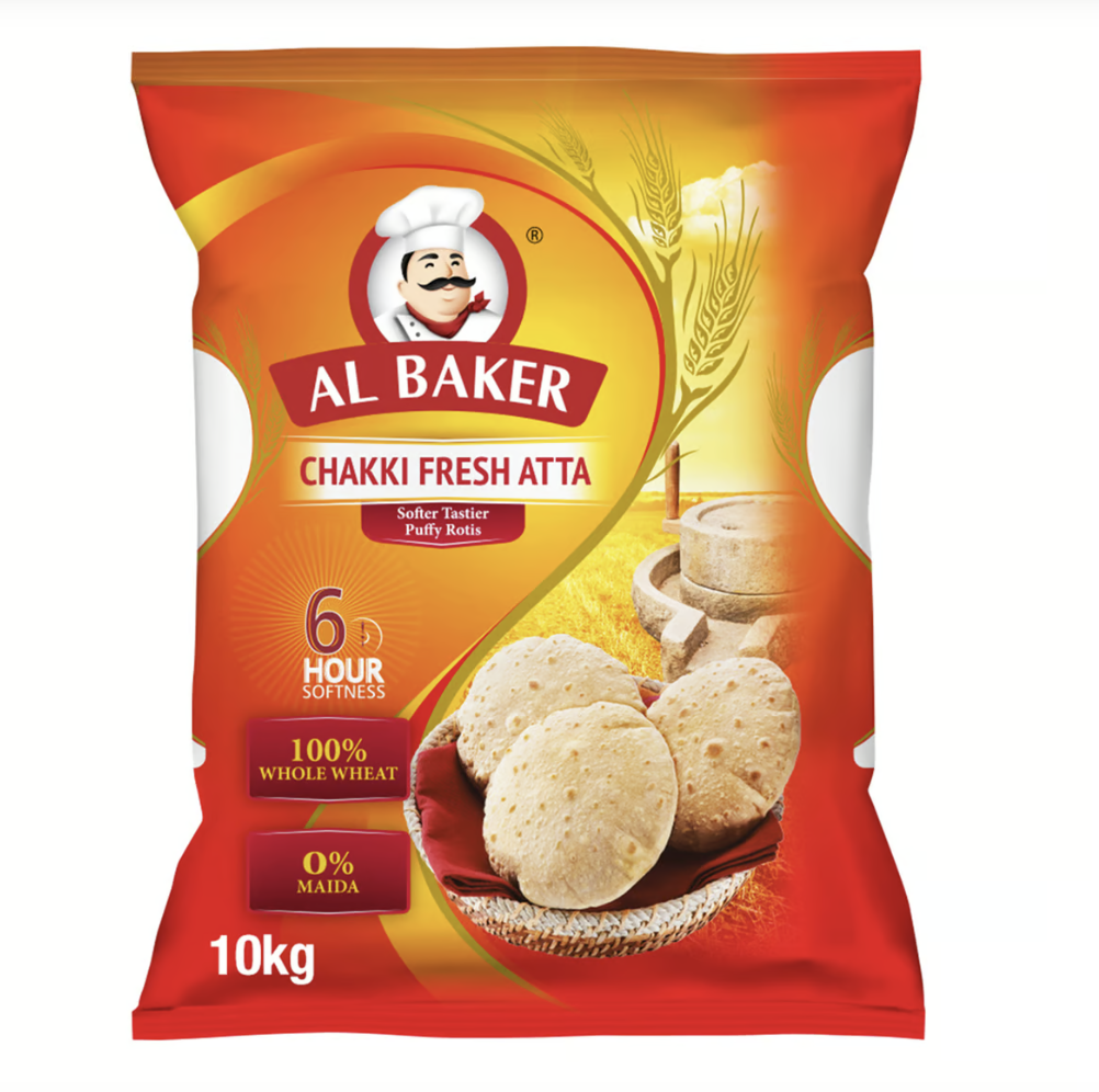 Al Baker Chakki Fresh Atta 10kg | البيكر طحين القمح الكامل