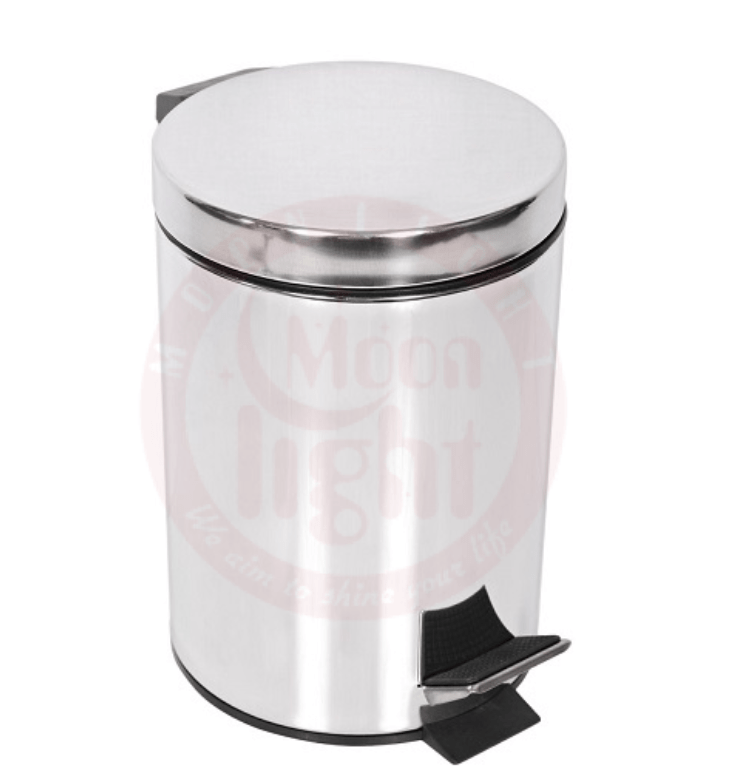 Moonlight Dustbin Steel 5L | سلة قمامة ستيل - 2kShopping