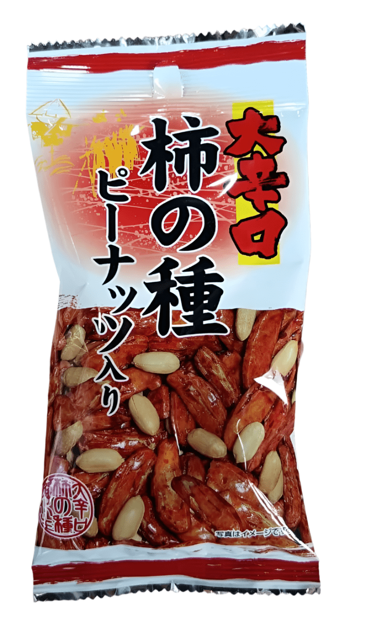 Japanese Spicy Rice & Peanuts Crackers 100g | رقائق الرز والفول السوداني الحارة - 2kShopping