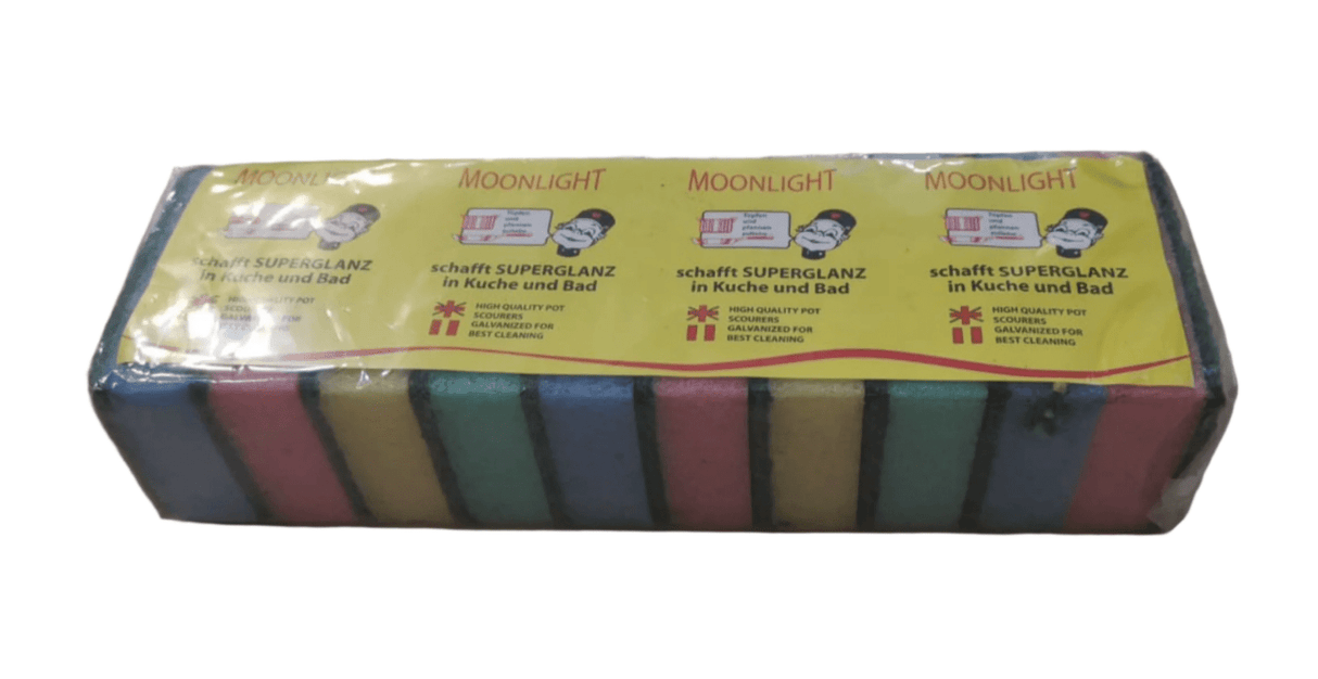 Moonlight Sponge 9x6.1x2.8cm Pack of 10 | ليف جلي - 2kShopping