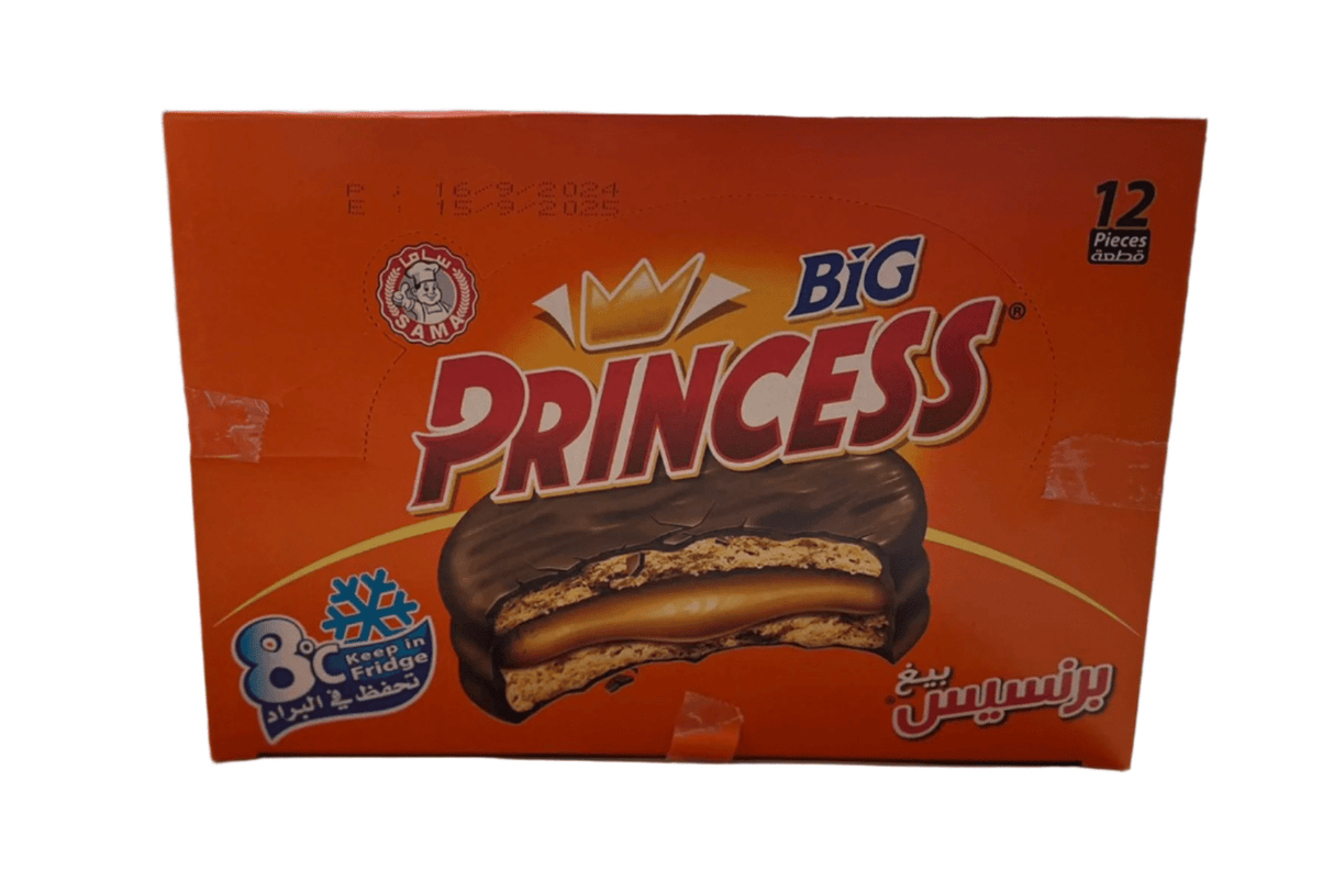 Princess Big Biscuits Dipped Chocolate 12 x 40g | برنسيس بسكويت مغطى بالشوكولاتة - 2kShopping
