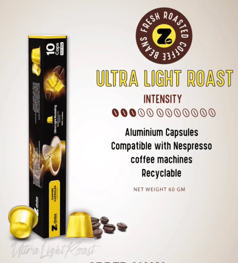 ZChoice Coffee Capsules Ultra Light Roast 60g | كبسولات قهوة فاتحة جدا - 2kShopping