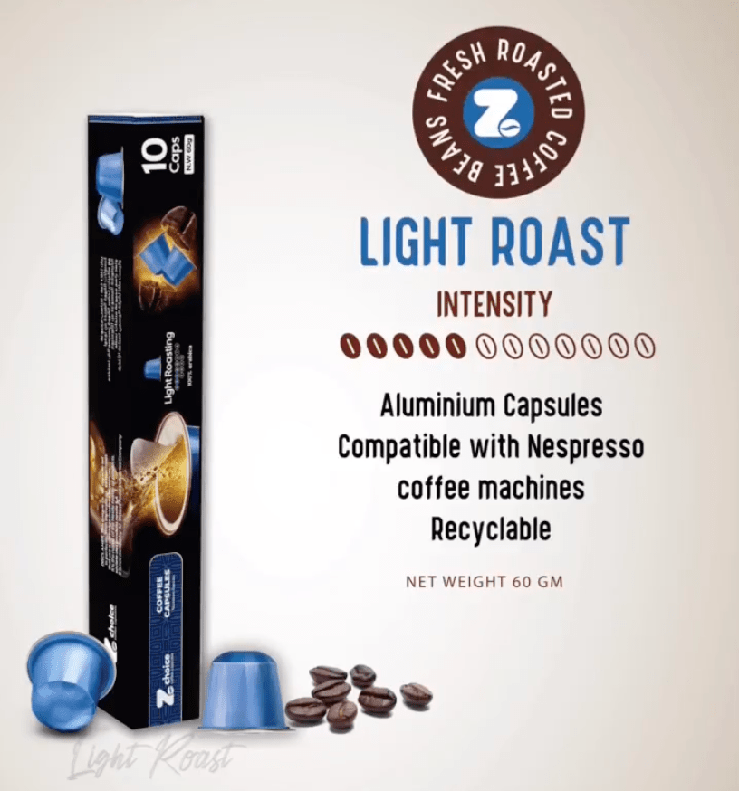 ZChoice Coffee Capsules Light Roast 60g | كبسولات قهوة فاتحة - 2kShopping