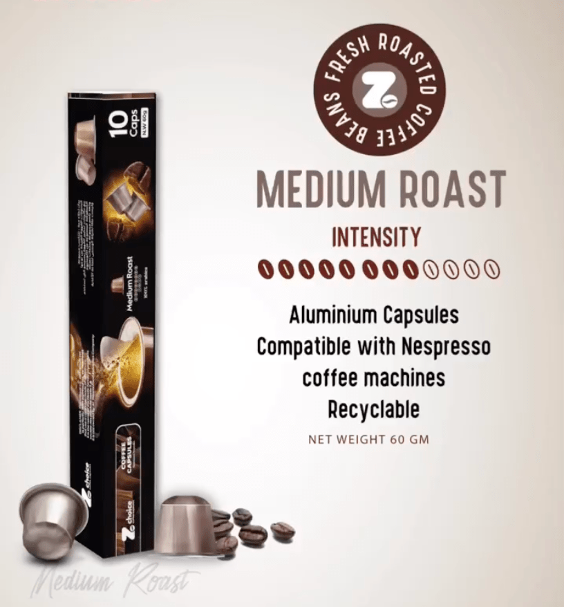ZChoice Coffee Capsules Medium Roast 60g | كبسولات قهوة وسط - 2kShopping