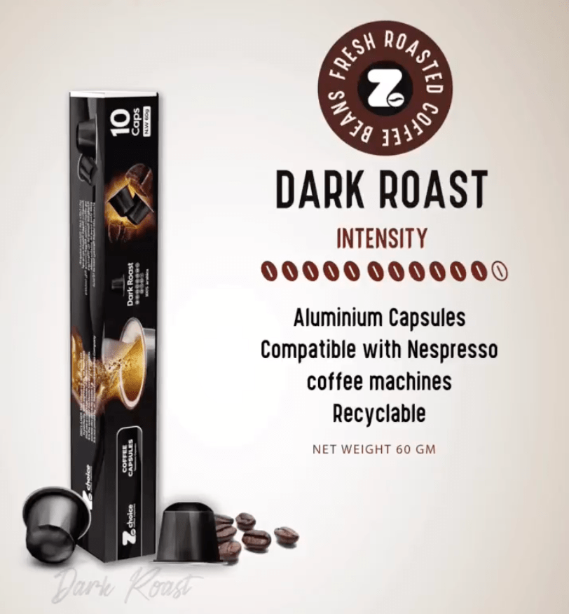ZChoice Coffee Capsules Dark Roast 60g | كبسولات قهوة غامقة - 2kShopping