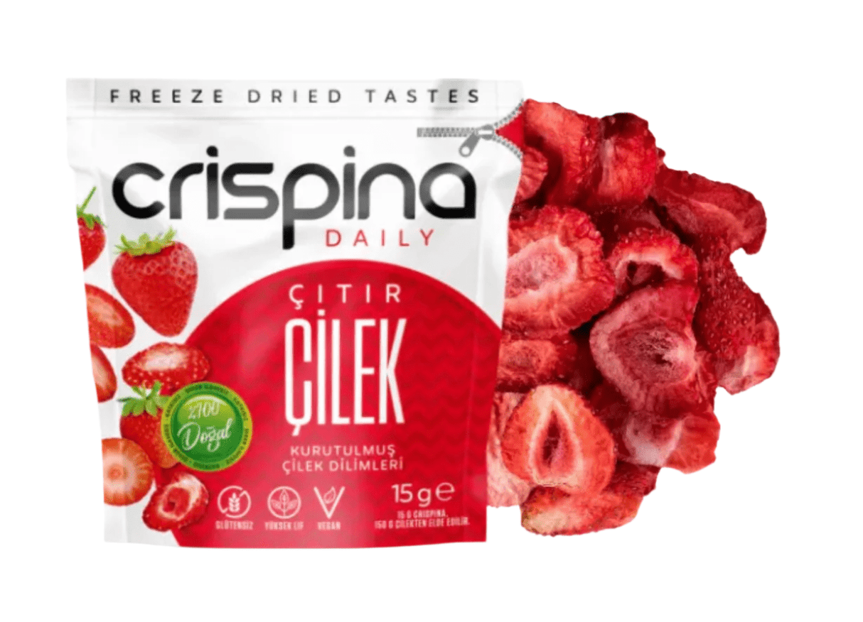 Crispina Freeze Dried Strawberry Slices 15g | كريسبينا شرائح فراولة مجففة - 2kShopping