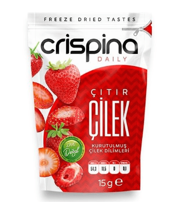 Crispina Freeze Dried Strawberry Slices 15g | كريسبينا شرائح فراولة مجففة - 2kShopping