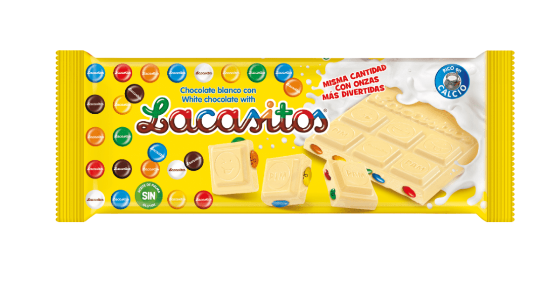 Lacasitos White Chocolate 100g | لاكاسيتوس شوكولاتة بيضاء - 2kShopping