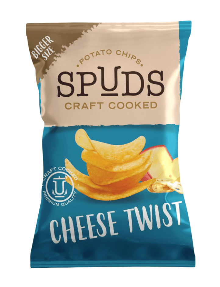 Spuds Chips Cheese Twist 145g | سبدز شيبس بالجبنة - 2kShopping