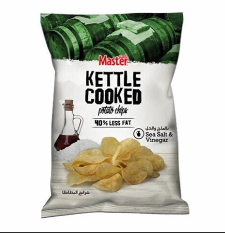 Master Kettle Cooked Chips Sea Salt & Vinegar 45g | رقائق ماستر كيتل بنكهة ملح البحر والخل - 2kShopping