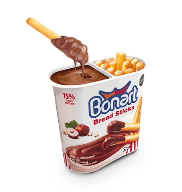 Bonart Breadsticks With Hazelnut Cream 52g | بونارت أصابع خبز مع كريمة البندق - 2kShopping