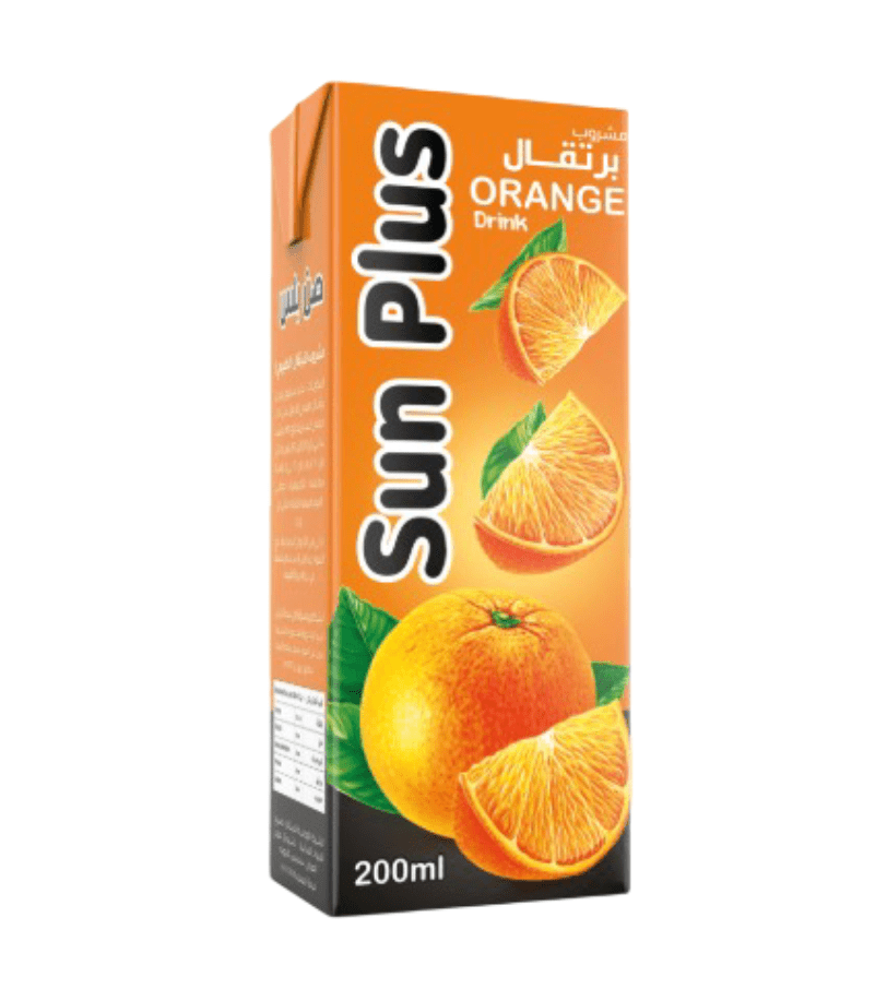 Sun Plus Orange Juice 200ml | صن بلس مشروب البرتقال - 2kShopping