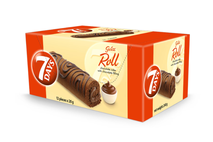 7Days Swiss Roll Mini Chocolate 20g x Pack of 12 | ميني سويس رول الشوكولاتة